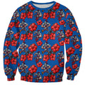 Newcastle Knights Sweatshirt Tropical Hibiscus Floral Seamless Rugby Mascot