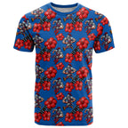 Newcastle Knights T Shirt Tropical Hibiscus Floral Seamless Rugby Mascot