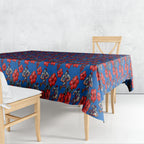 Newcastle Knights Tablecloth Tropical Hibiscus Floral Seamless Rugby Mascot