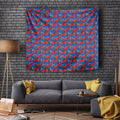 Newcastle Knights Tapestry Tropical Hibiscus Floral Seamless Rugby Mascot