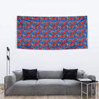 Newcastle Knights Tapestry Tropical Hibiscus Floral Seamless Rugby Mascot