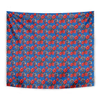 Newcastle Knights Tapestry Tropical Hibiscus Floral Seamless Rugby Mascot