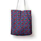 Newcastle Knights Tote Bag Tropical Hibiscus Floral Seamless Rugby Mascot