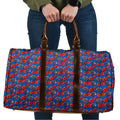 Newcastle Knights Travel Bag Tropical Hibiscus Floral Seamless Rugby Mascot