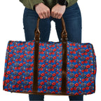 Newcastle Knights Travel Bag Tropical Hibiscus Floral Seamless Rugby Mascot