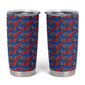 Newcastle Knights Tumbler Cup Tropical Hibiscus Floral Seamless Rugby Mascot