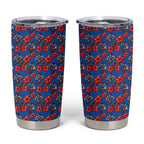 Newcastle Knights Tumbler Cup Tropical Hibiscus Floral Seamless Rugby Mascot