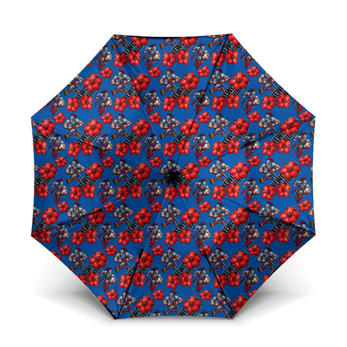 Newcastle Knights Umbrella Tropical Hibiscus Floral Seamless Rugby Mascot