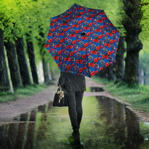 Newcastle Knights Umbrella Tropical Hibiscus Floral Seamless Rugby Mascot
