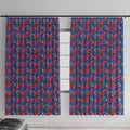 Newcastle Knights Window Curtain Tropical Hibiscus Floral Seamless Rugby Mascot