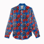 Newcastle Knights Women Casual Shirt Tropical Hibiscus Floral Seamless Rugby Mascot
