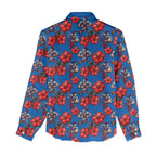 Newcastle Knights Women Casual Shirt Tropical Hibiscus Floral Seamless Rugby Mascot