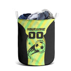 Personalised Matildas Laundry Basket Running Kangaroo Soccer Player Chevron Lines
