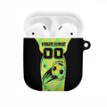 Personalised Matildas AirPods Case Running Kangaroo Soccer Player Chevron Lines