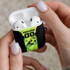 Personalised Matildas AirPods Case Running Kangaroo Soccer Player Chevron Lines