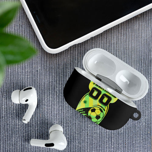 Personalised Matildas AirPods Case Running Kangaroo Soccer Player Chevron Lines
