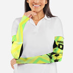 Personalised Matildas Arm Sleeves Running Kangaroo Soccer Player Chevron Lines