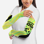 Personalised Matildas Arm Sleeves Running Kangaroo Soccer Player Chevron Lines
