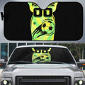 Personalised Matildas Auto Sun Shade Running Kangaroo Soccer Player Chevron Lines