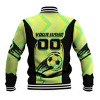 Personalised Matildas Baseball Jacket Running Kangaroo Soccer Player Chevron Lines