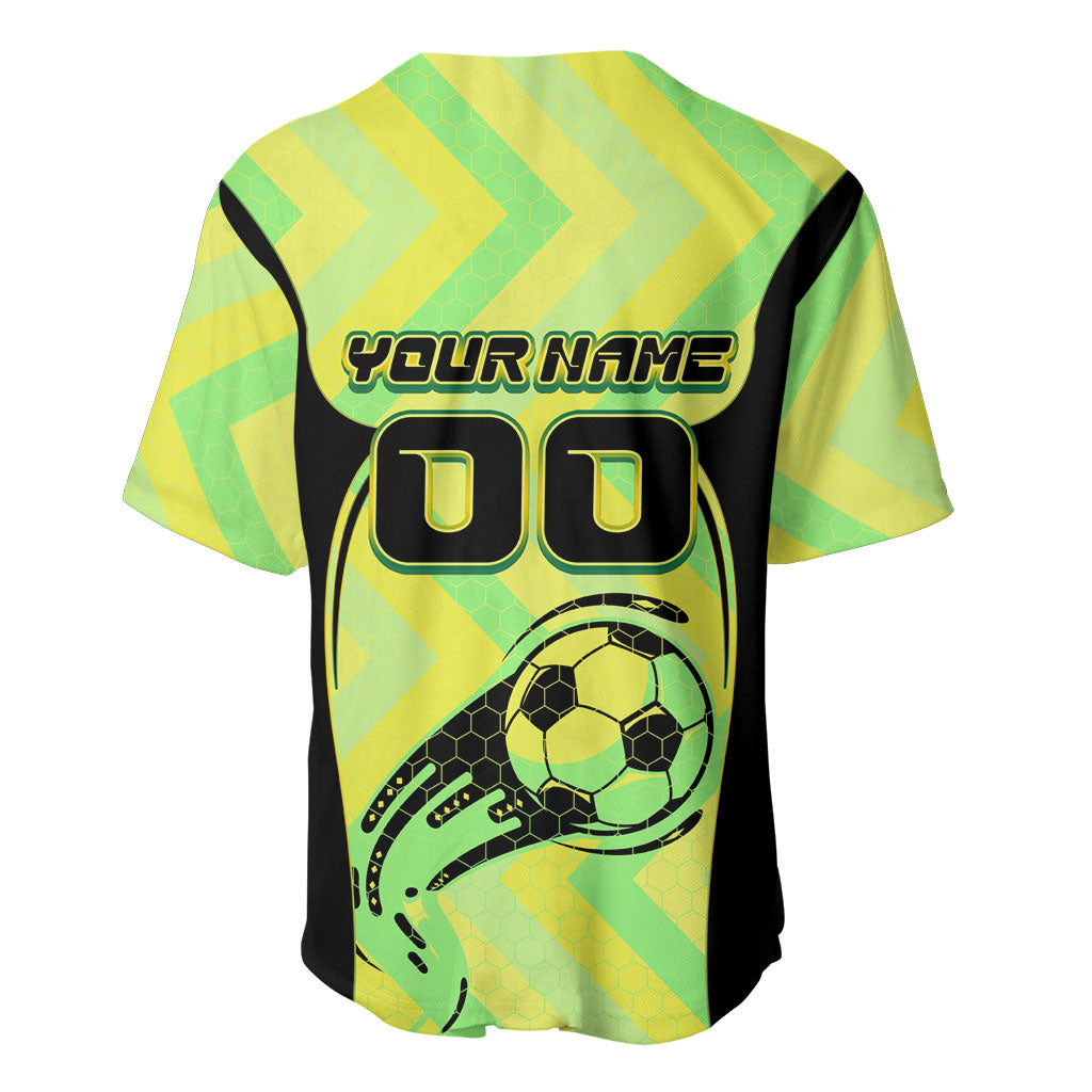Personalised Matildas Baseball Jersey Running Kangaroo Soccer Player Chevron Lines