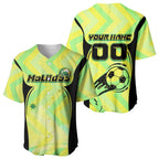 Personalised Matildas Baseball Jersey Running Kangaroo Soccer Player Chevron Lines
