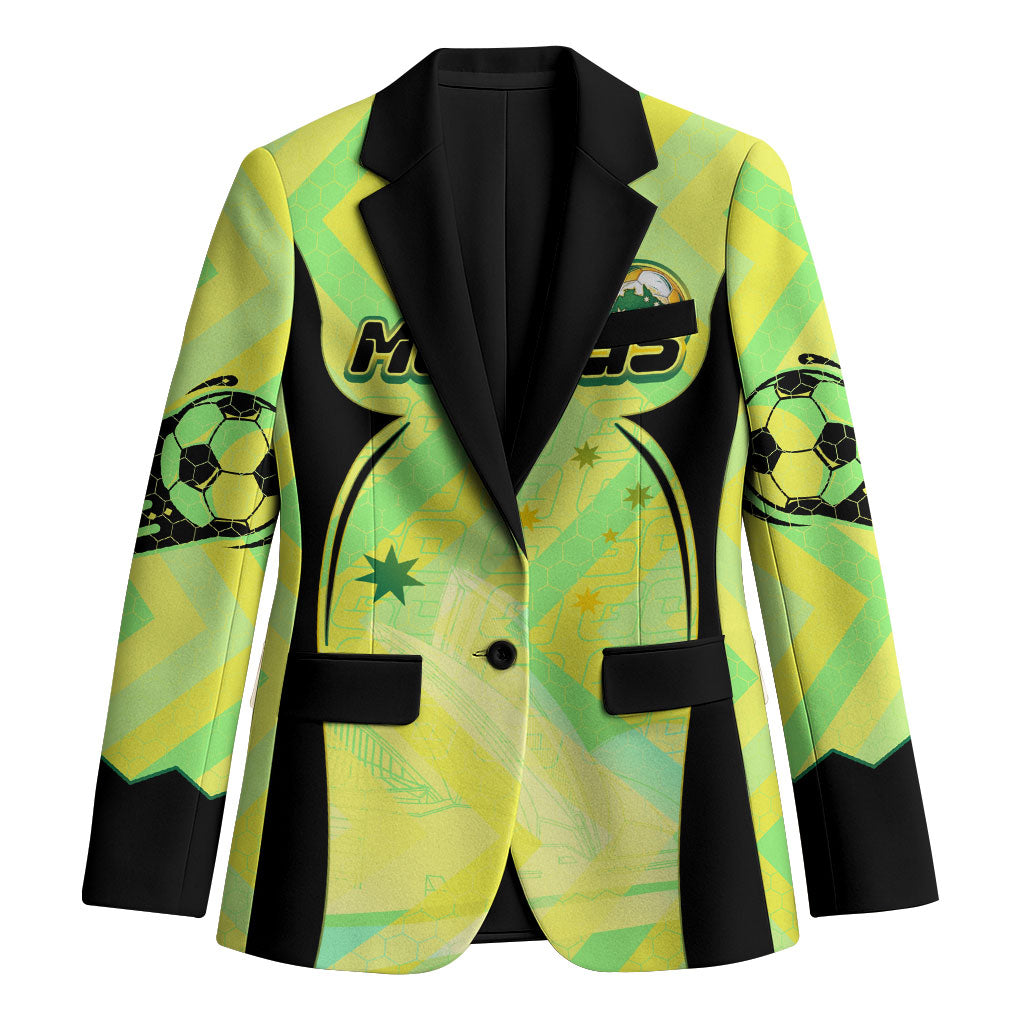 Personalised Matildas Blazer Running Kangaroo Soccer Player Chevron Lines