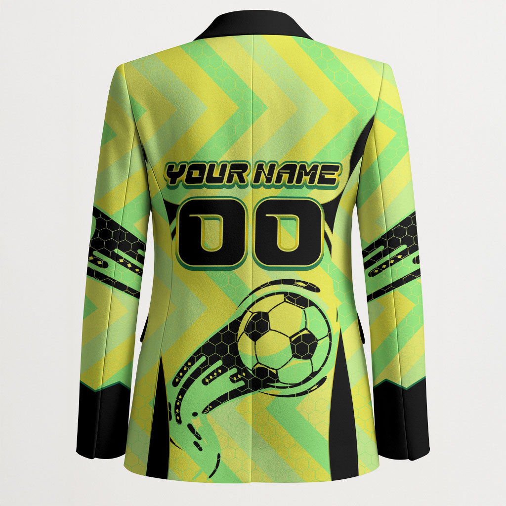 Personalised Matildas Blazer Running Kangaroo Soccer Player Chevron Lines