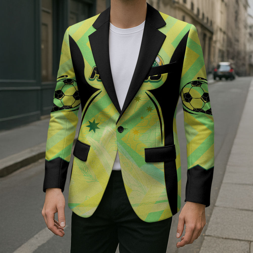 Personalised Matildas Blazer Running Kangaroo Soccer Player Chevron Lines