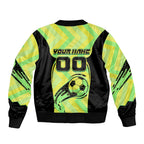 Personalised Matildas Bomber Jacket Running Kangaroo Soccer Player Chevron Lines