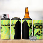 Personalised Matildas 4 in 1 Can Cooler Tumbler Running Kangaroo Soccer Player Chevron Lines