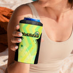 Personalised Matildas 4 in 1 Can Cooler Tumbler Running Kangaroo Soccer Player Chevron Lines