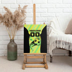 Personalised Matildas Canvas Wall Art Running Kangaroo Soccer Player Chevron Lines