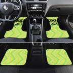 Personalised Matildas Car Mats Running Kangaroo Soccer Player Chevron Lines