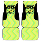 Personalised Matildas Car Mats Running Kangaroo Soccer Player Chevron Lines
