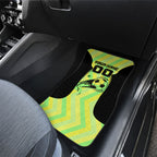 Personalised Matildas Car Mats Running Kangaroo Soccer Player Chevron Lines