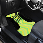 Personalised Matildas Car Mats Running Kangaroo Soccer Player Chevron Lines