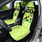 Personalised Matildas Car Seat Cover Running Kangaroo Soccer Player Chevron Lines