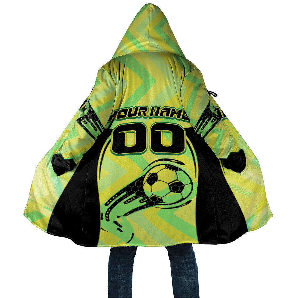 Personalised Matildas Cloak Running Kangaroo Soccer Player Chevron Lines