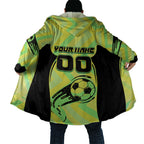 Personalised Matildas Cloak Running Kangaroo Soccer Player Chevron Lines