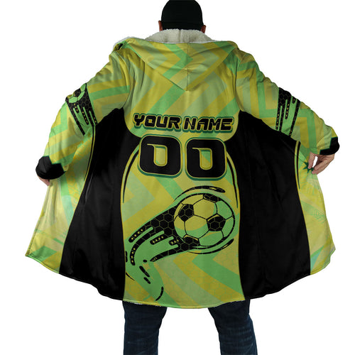 Personalised Matildas Cloak Running Kangaroo Soccer Player Chevron Lines