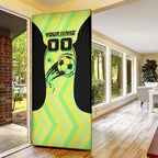 Personalised Matildas Door Cover Running Kangaroo Soccer Player Chevron Lines