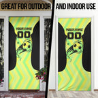 Personalised Matildas Door Cover Running Kangaroo Soccer Player Chevron Lines