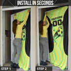 Personalised Matildas Door Cover Running Kangaroo Soccer Player Chevron Lines