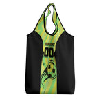 Personalised Matildas Grocery Bag Running Kangaroo Soccer Player Chevron Lines