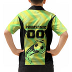 Personalised Matildas Hawaiian Shirt Running Kangaroo Soccer Player Chevron Lines