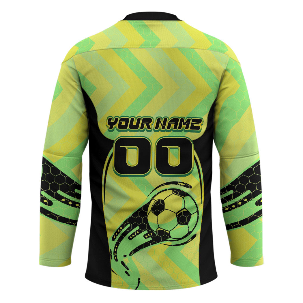 Personalised Matildas Hockey Jersey Running Kangaroo Soccer Player Chevron Lines