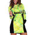 Personalised Matildas Hoodie Dress Running Kangaroo Soccer Player Chevron Lines