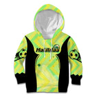 Personalised Matildas Kid Hoodie Running Kangaroo Soccer Player Chevron Lines