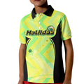 Personalised Matildas Kid Polo Shirt Running Kangaroo Soccer Player Chevron Lines